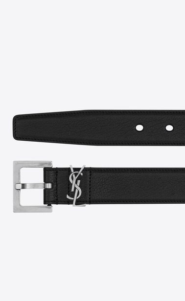Monogram belt in black leather